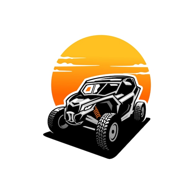 UTV buggy voertuig illustratie logo vector