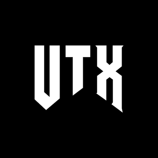 UTX letter logo ontwerp voor technologiebedrijf UTX logo ontwerp zwarte en witte kleurencombinatie UTX logo UTX vector UTX ontwerp UTX icoon UTX alfabet UTX typografie logo ontwerp