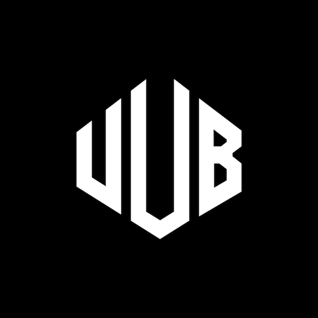 Vector uub letter logo ontwerp met veelhoek vorm uub veelhoek en kubus vorm logo ontwerp uub zeshoek vector logo sjabloon witte en zwarte kleuren uub monogram bedrijf en vastgoed logo