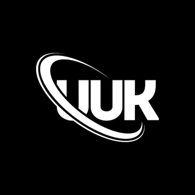 Vector uuk logo uuk letter uuk letter logo ontwerp initialen uuk logo gekoppeld aan cirkel en hoofdletters monogram logo uuk typografie voor technologie bedrijf en vastgoed merk