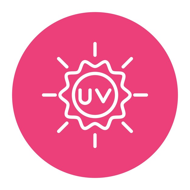 Vector uv-icon vectorbeeld kan worden gebruikt voor dermatologie