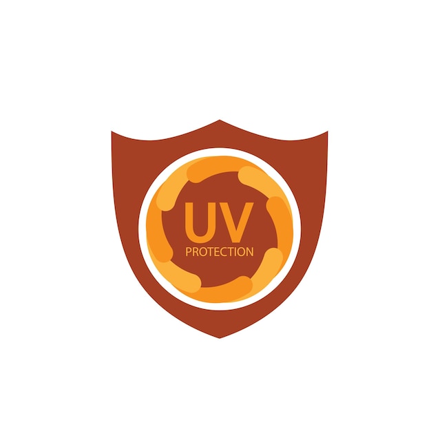 Логотип защиты от ультрафиолета солнечный крем солнечный свет солнцезащитный крем вектор
