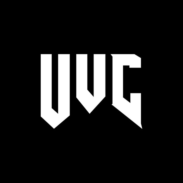 UVC letter logo design for technology company UVC logo design black and white color combination UVC logo UVC vector UVC design UVC icon UVC alphabet UVC typography logo design