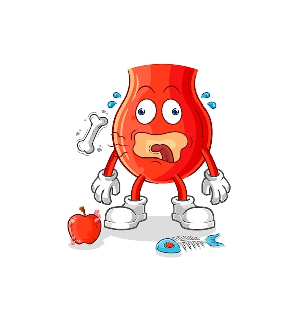 Uvula burp mascot cartoon vector