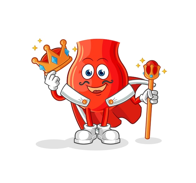 Uvula king vector cartoon character