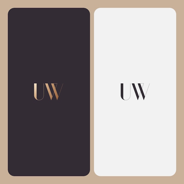 UW logo ontwerp vector afbeelding