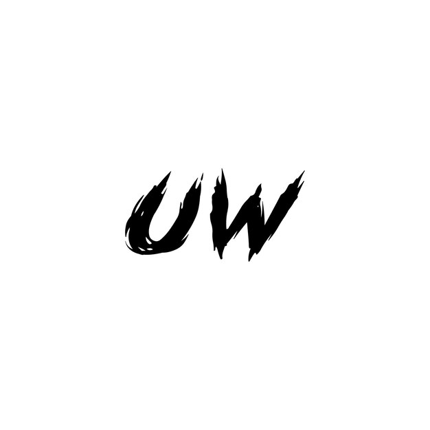 UW monogram logo design letter text name symbol monochrome logotype alphabet character simple logo