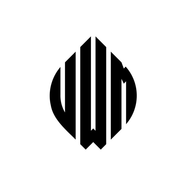 uwm circle letter logo design with circle and ellipse shape uwm ellipse letters with typographic style the three initials form a circle logo uwm circle emblem abstract monogram letter mark vector