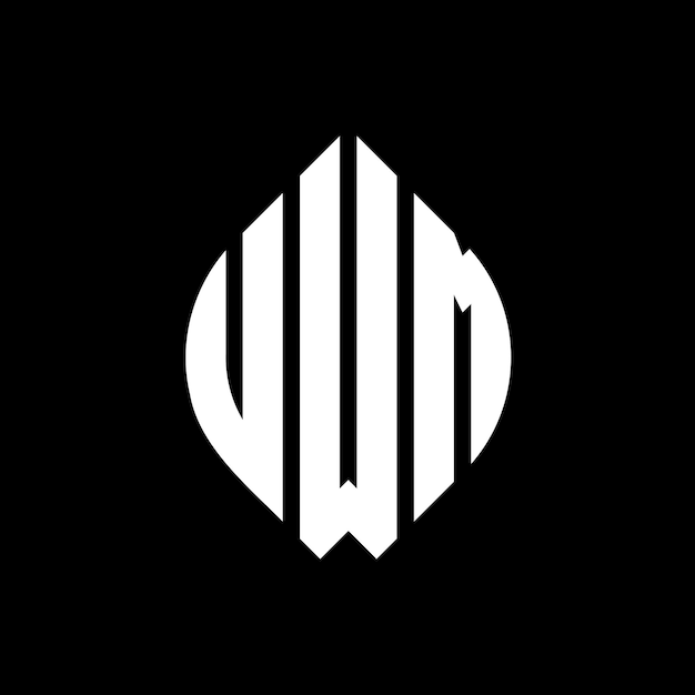 uwm circle letter logo design with circle and ellipse shape uwm ellipse letters with typographic style the three initials form a circle logo uwm circle emblem abstract monogram letter mark vector