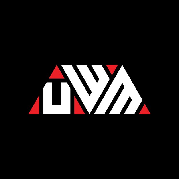 UWM トライアングル・レター・ロゴ デザイン モノグラム UWM トリアングルベクトル ロゴ シンプル エレガント&ルックス