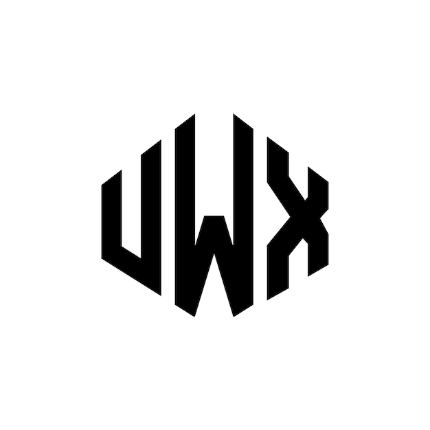 Vector uwx letter logo design with polygon shape uwx polygon and cube shape logo design uwx hexagon vector logo template white and black colors uwx monogram business and real estate logo