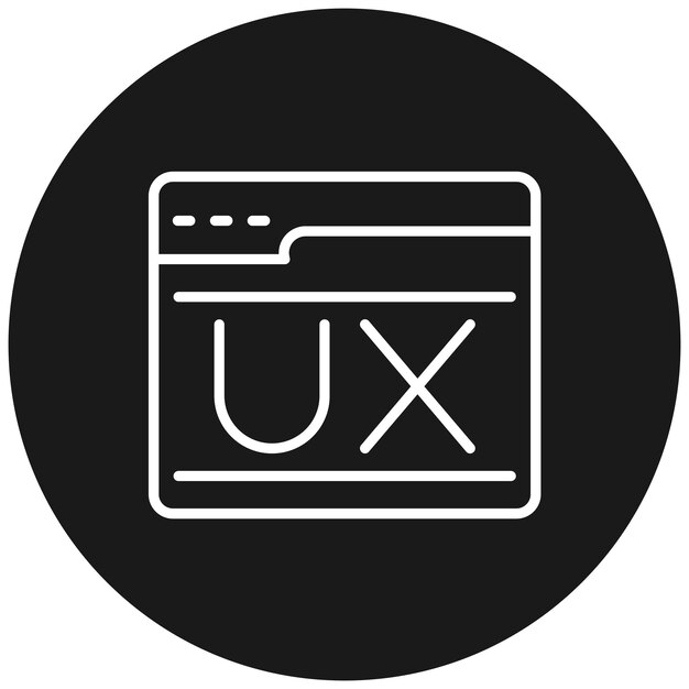Vettore icona vettoriale dell'interfaccia ux può essere utilizzata per il set di icone dell'esperienza utente