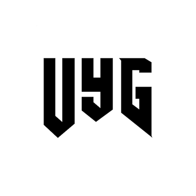 UYGのロゴデザイン 黒と白の色の組み合わせ UYGロゴ ベクトル UYGデザイン UYGアイコン UYGアルファベット UYGタイポグラフィー ロゴデザイン