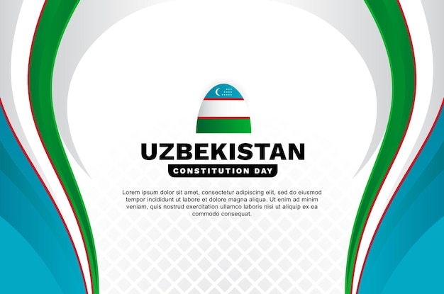 Vector uzbekistan constitution day background event