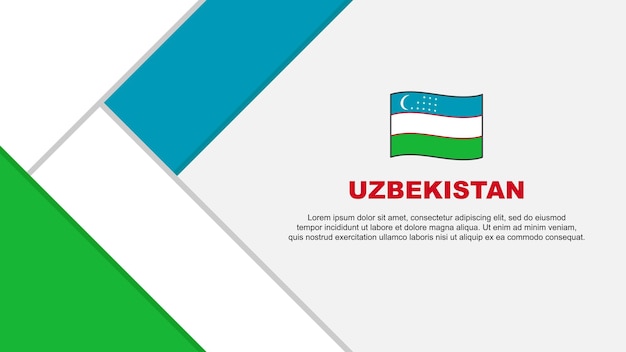 Uzbekistan Flag Abstract Background Design Template Uzbekistan Independence Day Banner Cartoon Vector Illustration Uzbekistan Illustration