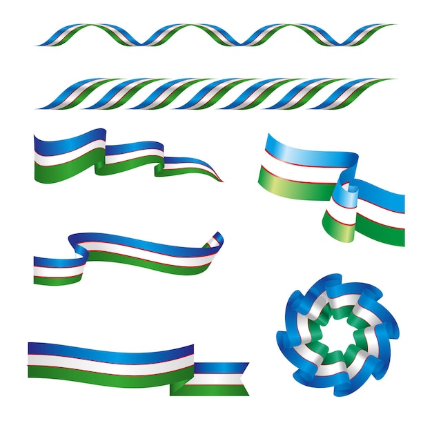 Вектор Дизайн флага узбекистана