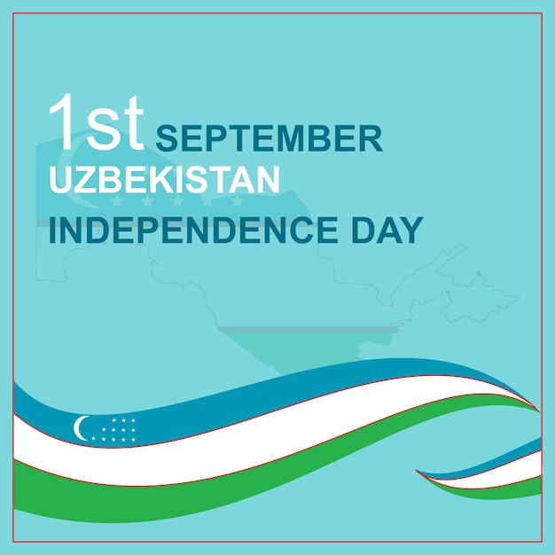 Vector uzbekistan independence day 1st september