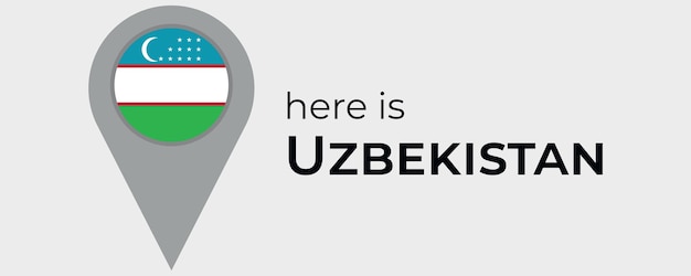 Uzbekistan map marker icon here is Uzbekistan vector illustration