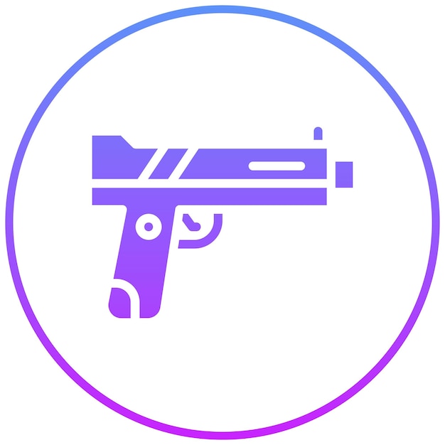 Uzi vector icon illustration of Military iconset