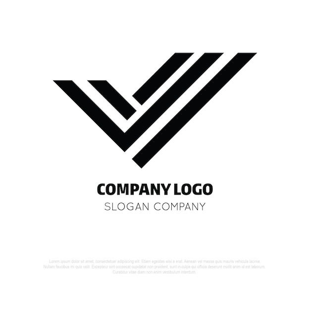 V brand logo