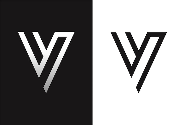 V brief logo afbeelding ontwerp