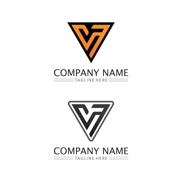 V brief logo sjabloon vector