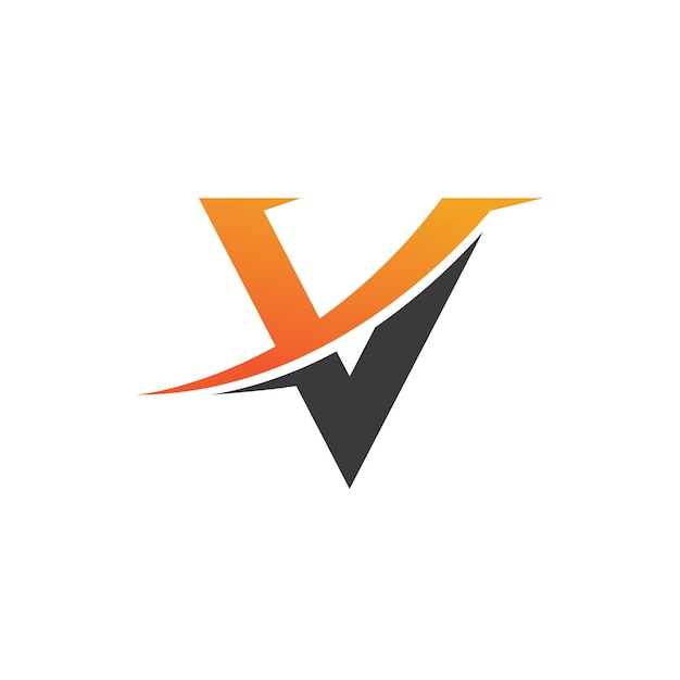 Vector v brief logo sjabloon