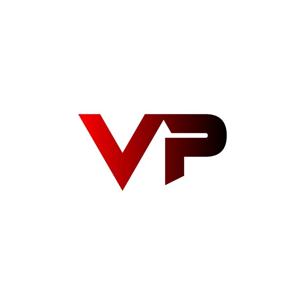 Vector v en p minimaal logo