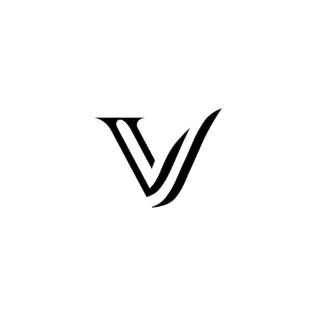 V initial lettering monogram business logo design