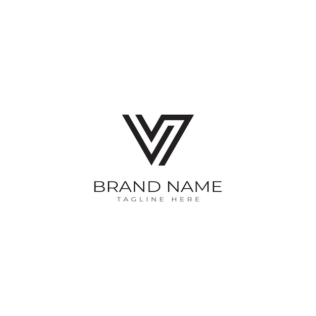 Vector v letter abstract logo template