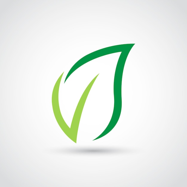 V-letter blad logo ontwerp vectorgrafiek