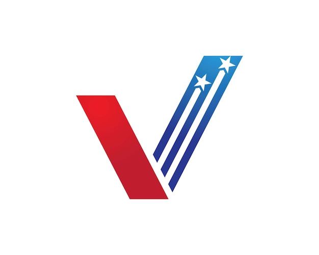 Vector v letter logo business template vector icoon