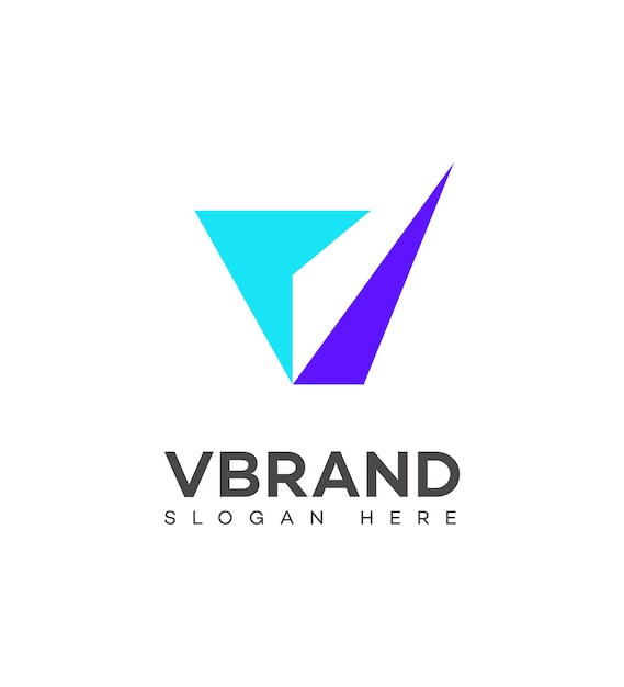 Vector v letter logo icon brand identiteit teken symbool template