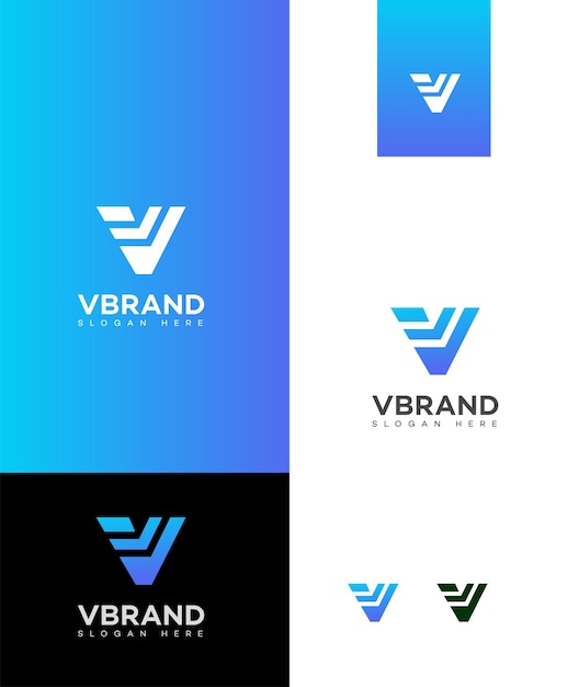 V Letter Logo Icon Brand Identiteit Teken Symbool Template