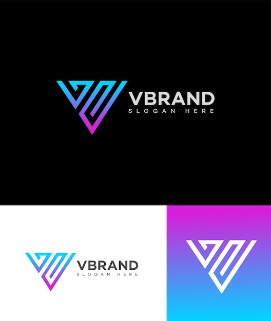 V letter logo icon brand identity sign symbol template