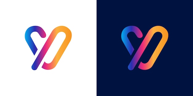 V letter logo initiële moderne ontwerp vector