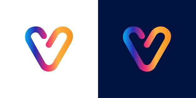 v letter logo modern creative design