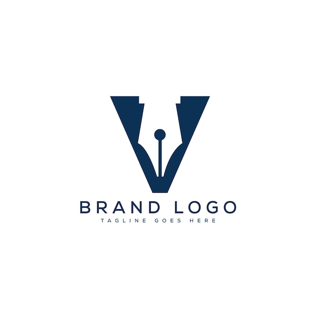 V-letter logo ontwerp vector sjabloon ontwerp voor merk