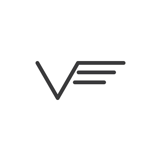 V-letter logo sjabloon vector illustratie ontwerp