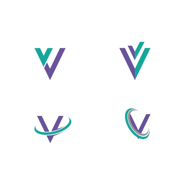 V Letter Logo Template vector illustration