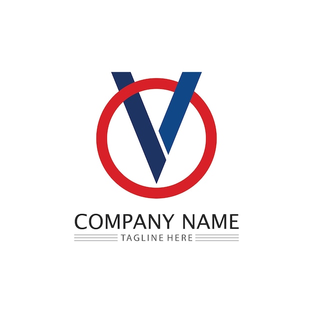 V Letter Logo Template vector