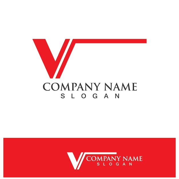 V Letter Logo Template vector