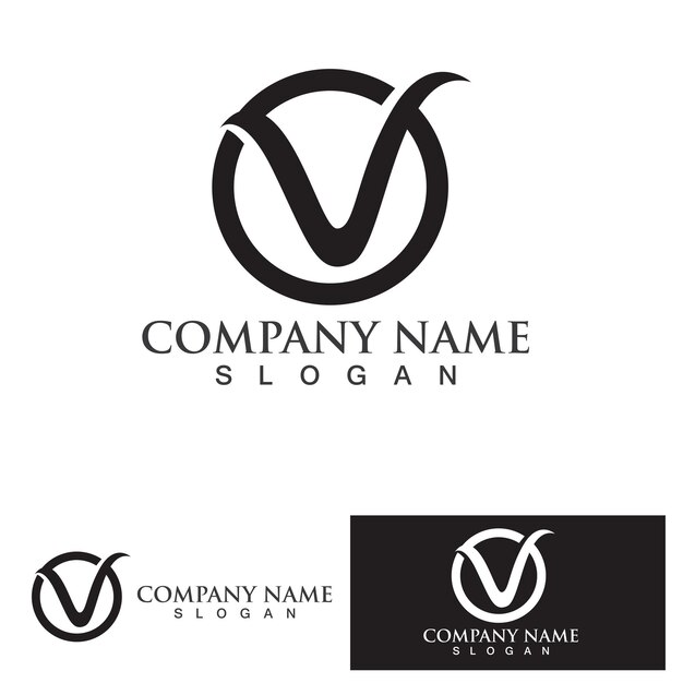 Вектор шаблона логотипа буквы V