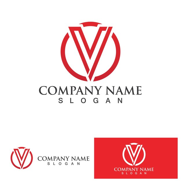 V Letter Logo Template vector