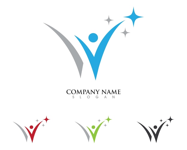 V Letter Logo Template