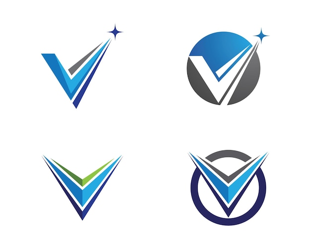 Шаблон логотипа V