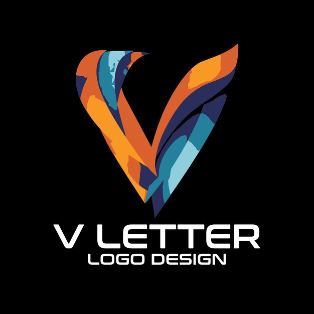 Vector v letter vector logo design