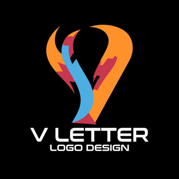 Vector v letter vector logo design