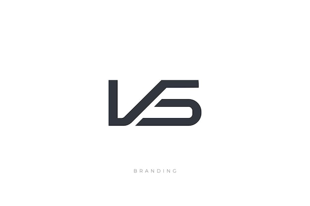 V Letter VS Monogram Vector Logo Letter Combination Lettermark