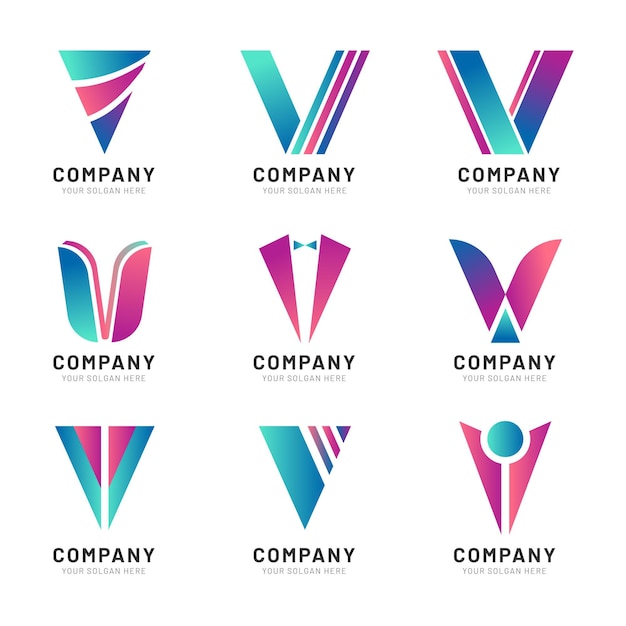 V logo collection